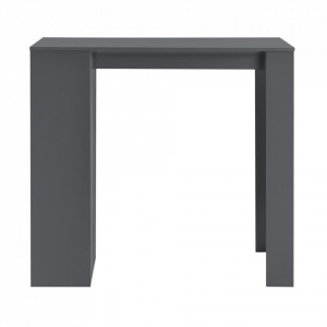 Masa-Bar elegant cu rafturi pentru bauturi Bristol, 110 x 50 x 103 cm, PAL, gri inchis - P66800605 - Img 2