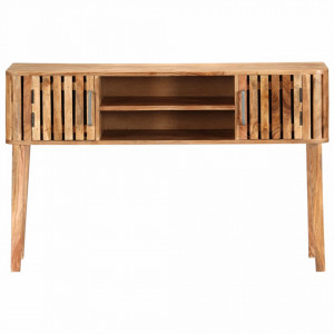 Masa consola, 120 x 35 x 76 cm, lemn masiv de acacia - V282741V - Img 3