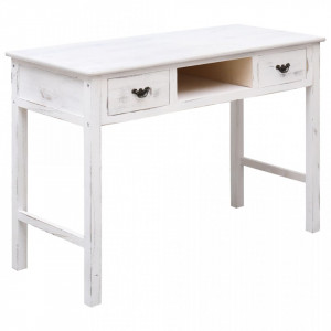 Masa consola, alb antichizat, 110 x 45 x 76 cm, lemn - V284162V