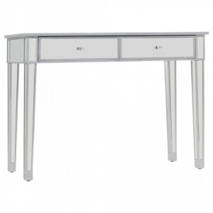 Masa consola tip oglinda, MDF si sticla, 106,5 x 38 x 76,5 cm - V246660V - Img 3
