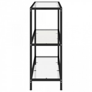 Masă consolă, transparent, 100x36x90 cm, sticlă securizată - V331629V - Img 4