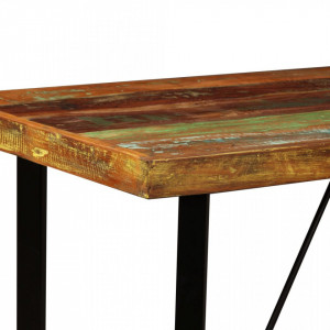 Masa de bar din lemn masiv reciclat, 120 x 60 x 107 cm - V245440V - Img 3