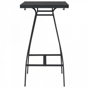 Masa de bar gradina, negru, 60 x 60 x 110 cm, sticla securizata - V48120V - Img 3