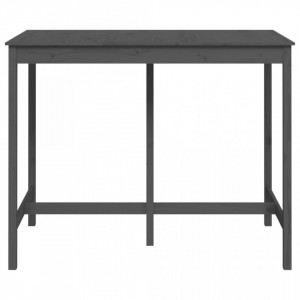 Masă de bar, gri, 140x80x110 cm, lemn masiv de pin - V822159V - Img 3