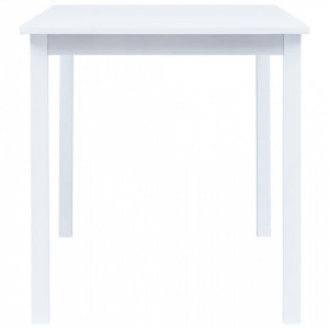 Masa de bucatarie, alb, 114 x 71 x 75 cm, lemn masiv de hevea - V247362V - Img 3