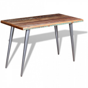 Masa de bucatarie din lemn masiv reciclat, 120 x 60 x 76 cm - V244242V - Img 4