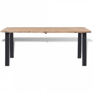 Masa de bucatarie, Lemn masiv de salcam, 170x90 cm - V245689V - Img 2