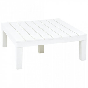 Masa de gradina, alb, 78 x 78 x 31 cm, plastic - V48827V