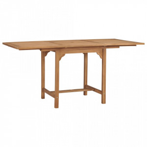 Masă de grădină extensibilă (110-160)x80x75cm lemn masiv tec - V47420V