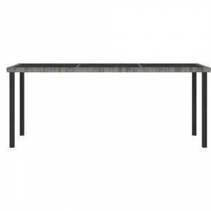 Masă de grădină, gri, 180 x 70 x 73 cm, poliratan - V315119V - Img 1