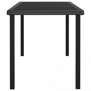 Masă de grădină, negru, 180 x 70 x 73 cm, poliratan - V315116V - Img 3