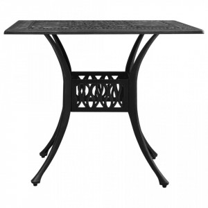 Masă de grădină, negru, 90x90x73 cm, aluminiu turnat - V315589V