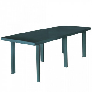 Masa de gradina, verde, 210 x 96 x 72 cm, plastic - V43596V