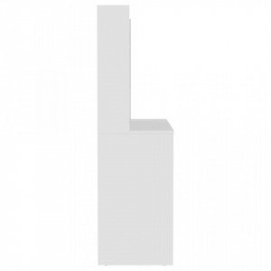 Masă de machiaj cu lumini LED, alb, 100x40x135 cm, MDF - V331538V - Img 4