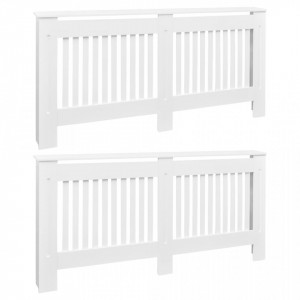 Masca de calorifer, 2 buc., alb, 172 cm, MDF - V276005V - Img 2