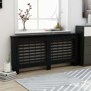 Masca de calorifer, negru, 172 x 19 x 81 cm, MDF - V288189V - Img 1
