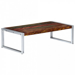 Masuta de cafea, 120 x 60 x 35 cm, lemn masiv reciclat - V247822V - Img 1