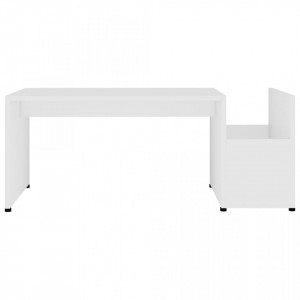 Masuta de cafea, alb, 90 x 45 x 35 cm, PAL - V802921V - Img 4
