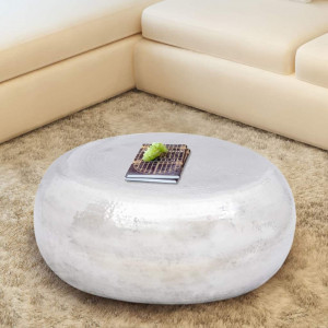 Masuta de cafea din aluminiu batut la ciocan, argintiu - V242322V - Img 2
