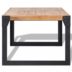 Masuta de cafea din lemn masiv de acacia, 100 x 60 x 45 cm - V243914V - Img 3