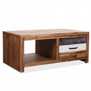 Masuta de cafea, lemn masiv de acacia, 90 x 50 x 37,5 cm - V246043V - Img 1