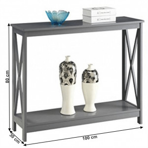 Măsuţă tip consolă, gri, 100x80x30 cm - TP277083 - Img 2
