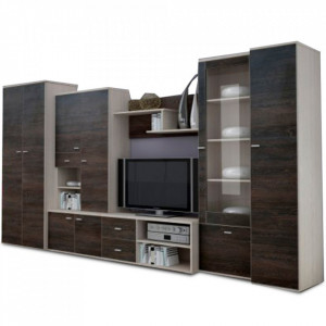Mobilier living, culoarea frasin și stejar american, 370x51x199 cm - TP2025047 - Img 4