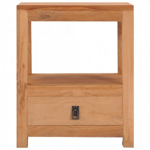 Noptiera, 40 x 30 x 50 cm, lemn masiv de tec - V287228V - Img 3