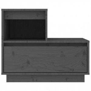 Noptiere, 2 buc., gri, 60x34x51 cm, lemn masiv de pin - V814379V - Img 4