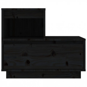 Noptiere, 2 buc, negru, 60x34x51 cm, lemn masiv de pin - V814383V - Img 4
