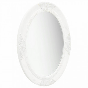 Oglinda de perete in stil baroc, alb, 50 x 70 cm - V320352V - Img 2