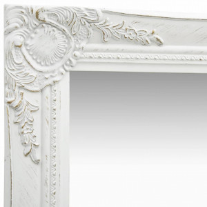 Oglinda de perete in stil baroc, alb, 50 x 80 cm - V320320V - Img 4