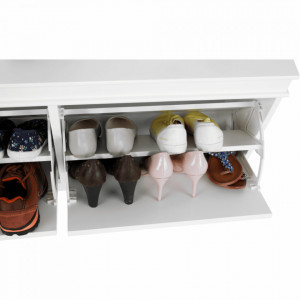 Pantofar, 2 compartimente, alb, 104x47,5x24 cm - TP257689 - Img 3