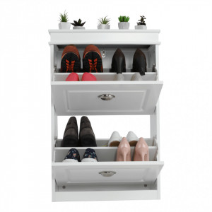 Pantofar, 2 compartimente, alb, 53x82x24 cm - TP257686 - Img 2