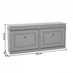 Pantofar, 2 compartimente, gri, 104x47x24 cm - TP289134 - Img 18