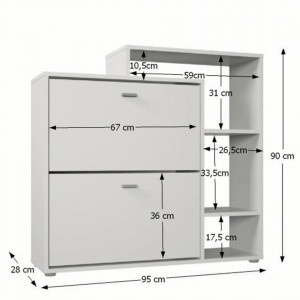 Pantofar alb, 95x90x28 cm - TP143228 - Img 5