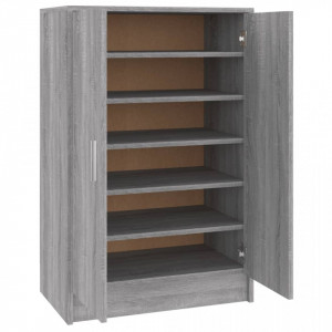Pantofar, gri sonoma, 60x35x92 cm, lemn prelucrat - V816012V - Img 1