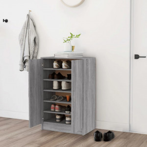 Pantofar, gri sonoma, 60x35x92 cm, lemn prelucrat - V816012V - Img 2