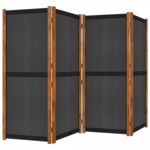 Paravan de cameră cu 4 panouri, negru, 280x180 cm - V319180V - Img 4
