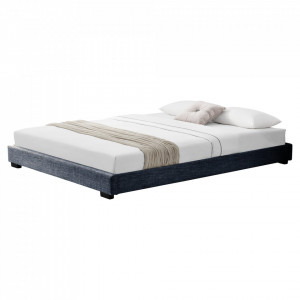 Pat dublu tapitat modern, 214 x 186 x 20,5 cm, gri inchis - P67234590 - Img 2