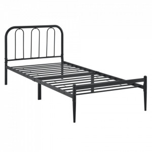 Pat rama metalica 1 persoana, 208 x 95 x 88 cm, otel, negru - P69577776 - Img 2