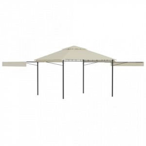 Pavilion cu acoperiș dublu extins, 3x3x2,75 m, crem, 180 g/m² - V48003V - Img 2