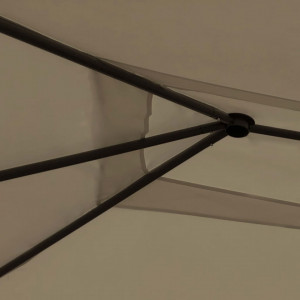Pavilion cu huse pentru stâlpi, gri taupe, 3x4x2,6 m, 160 g/m² - V313612V - Img 3