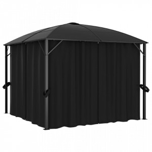Pavilion cu perdele, antracit, 300 x 300 x 265 cm - V48600V - Img 2