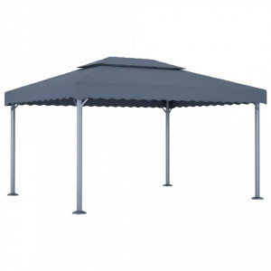 Pavilion cu perdele& lumini LED,antracit,400x300cm aluminiu - V3070352V - Img 3