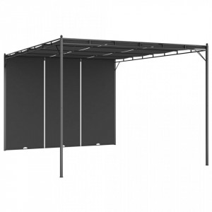 Pavilion de grădină cu perdea laterală, antracit, 4x3x2,25 m - V47996V - Img 2
