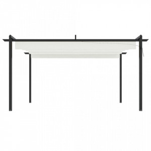 Pavilion grădină, acoperiș retractabil, crem, 4x3 m - V318537V - Img 3