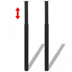 Picioare de masa telescopice, 2 buc, 710 mm - 1100 mm, negru - V242153V - Img 1
