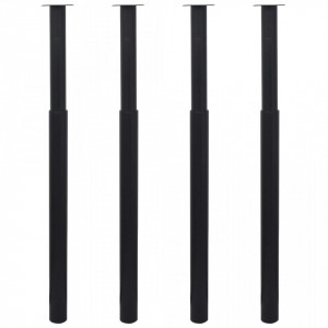 Picioare de masa telescopice, 4 buc., negru, 710 mm-1100 mm - V3051488V - Img 1