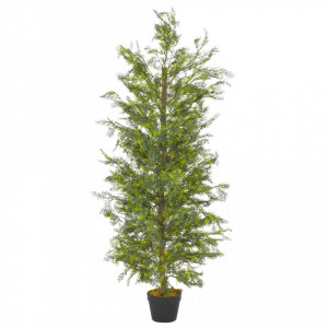 Plantă artificială chiparos cu ghiveci, verde, 150 cm - V280176V - Img 2